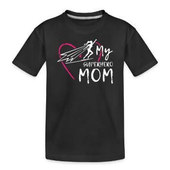 My Superhero Mom - Kinder Premium Bio T-Shirt - Schwarz - Vorne