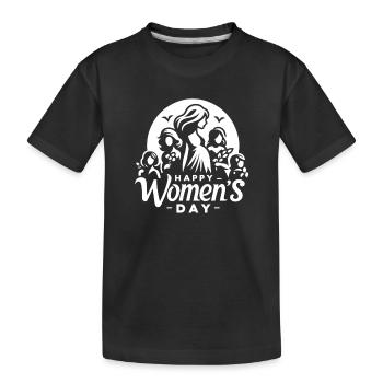 Bonne Journée de la Femme - Cadeau - T-shirt bio Premium Enfant - noir - Devant
