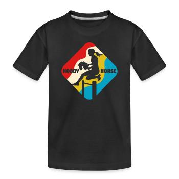 Cheval de loisir - Cheval de loisir - Équitation - Cadeau - T-shirt bio Premium Enfant - noir - Devant