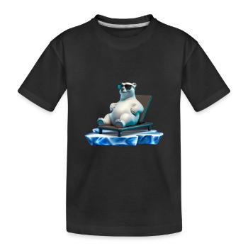 Polar Bear Sunglasses Chaise longue Ice floe - T-shirt bio Premium Enfant - noir - Devant