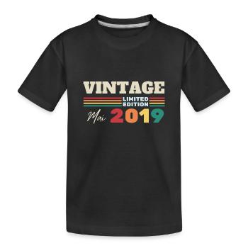 Vintage mai 2019 cadeau anniversaire - T-shirt bio Premium Enfant - noir - Devant