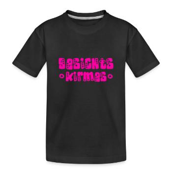 Gesichts Kirmes - Kinder Premium Bio T-Shirt - Schwarz - Vorne