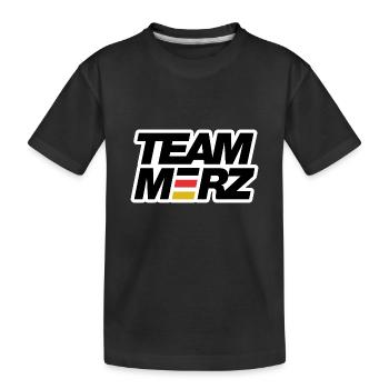 Team Merz - Kanzler - Kinder Premium Bio T-Shirt - Schwarz - Vorne