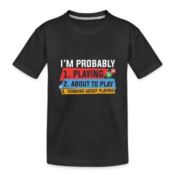 Billard Piscine Billard Billard Boule Billard Billard Cuisine 8Ball - T-shirt bio Premium Enfant - noir - Devant