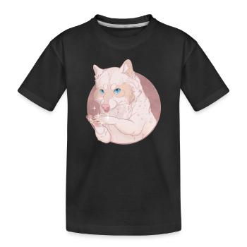 Waschbär - Genial! - Kinder Premium Bio T-Shirt - Schwarz - Vorne