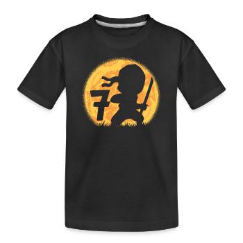 7. Anniversaire Garçon Je suis 7 ninja de sept ans - T-shirt bio Premium Enfant - noir - Devant