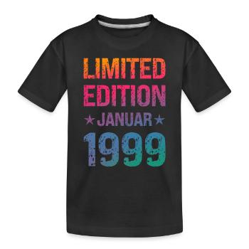 Limited Edition 25 Geburtstag Party Jahrgang 1999 - Kinder Premium Bio T-Shirt - Schwarz - Vorne