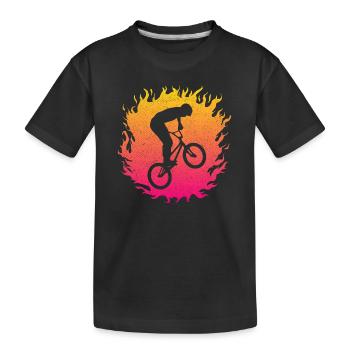 BMX Freestyle Rider Vélo BMX Vélo - T-shirt bio Premium Enfant - noir - Devant