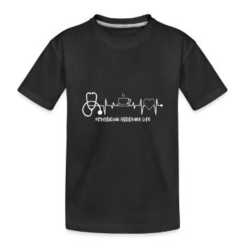 Arzthelferin Krankenpflegerin Arztpraxis Assistent - Kinder Premium Bio T-Shirt - Schwarz - Vorne