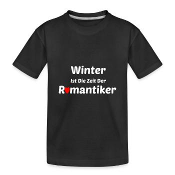 Winter Romantiker Romantisch - Kinder Premium Bio T-Shirt - Schwarz - Vorne