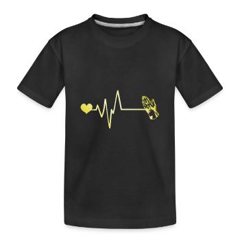 Pouls de prière Cœur Amour - T-shirt bio Premium Enfant - noir - Devant