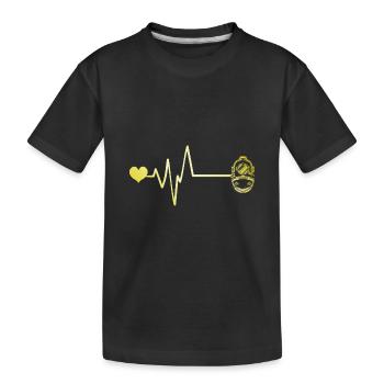 Tauchen Apnoe Herzschlag - Kinder Premium Bio T-Shirt - Schwarz - Vorne