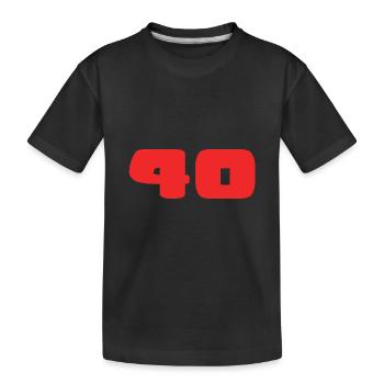 40. 40 ANS. 40e ANNIVERSAIRE. ANNIVERSAIRE 40 ANS. - T-shirt bio Premium Enfant - noir - Devant