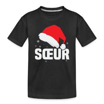 Soeur Noël, Cadeau de Noël - T-shirt bio Premium Enfant - noir - Devant