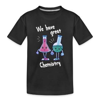 Nous avons une grande alchimie - Flacons en verre amoureux - T-shirt bio Premium Enfant - noir - Devant
