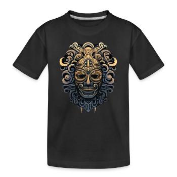 Spirit Mask - Kids' Premium Organic T-Shirt - black - Front