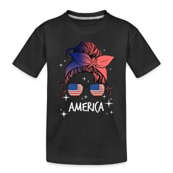 Amérique du Nord - T-shirt bio Premium Enfant - noir - Devant