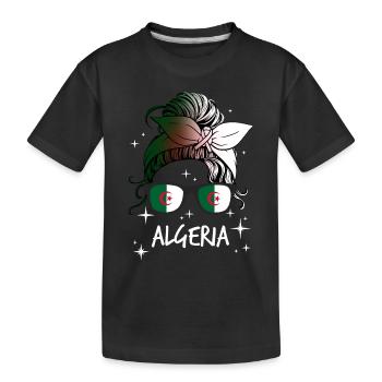 Algerien - Kinder Premium Bio T-Shirt - Schwarz - Vorne