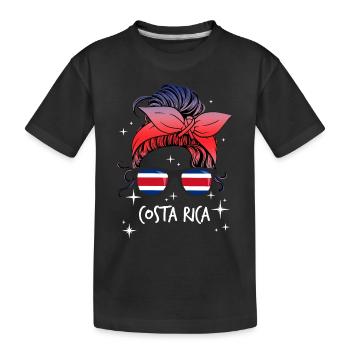 Costa Rica - Kinder Premium Bio T-Shirt - Schwarz - Vorne