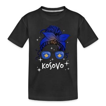 Kosovo - Kinder Premium Bio T-Shirt - Schwarz - Vorne