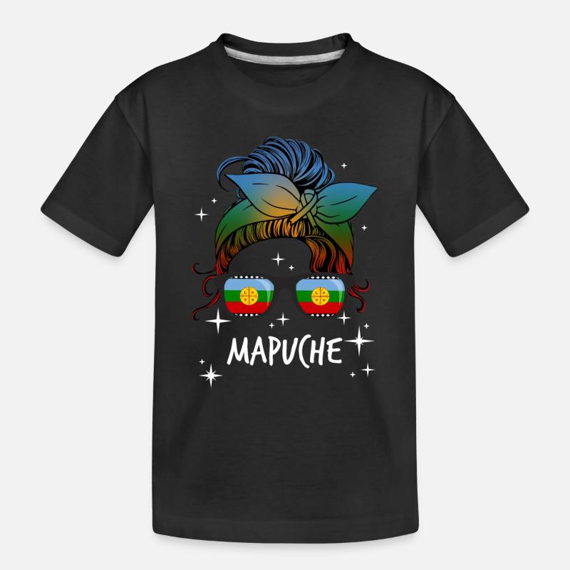 Mapuche - Kinder Premium Bio T-Shirt - Schwarz