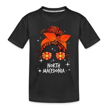 Macédoine du Nord - T-shirt bio Premium Enfant - noir - Devant