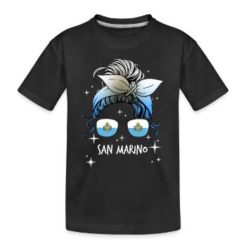 San Marino - Kinder Premium Bio T-Shirt - Schwarz - Vorne