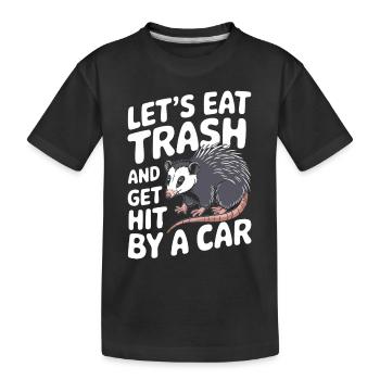 Opossum Possum Animal - Kids' Premium Organic T-Shirt - black - Front