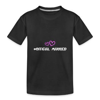 Married Wedding Heart - Kids' Premium Organic T-Shirt - black - Front