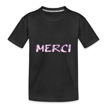 THANK YOU. THANKS. THANK YOU. BIRTHDAY. BIRTH. - Kids' Premium Organic T-Shirt - black - Front