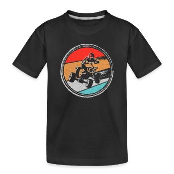 Quad Biker Vintage Graphique Quad Rider VTT - T-shirt bio Premium Enfant - noir - Devant