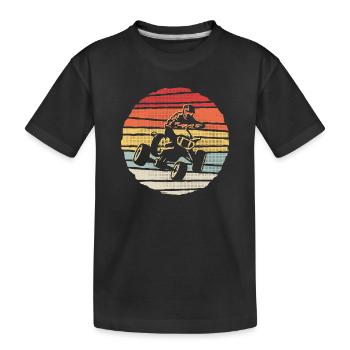 ATV Fahrer Design Offroad Quadfahrer Quad - Kinder Premium Bio T-Shirt - Schwarz - Vorne