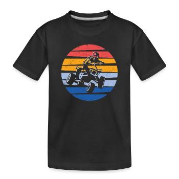 ATV Fahrer Offroad Quadfahrer Quad - Kinder Premium Bio T-Shirt - Schwarz - Vorne