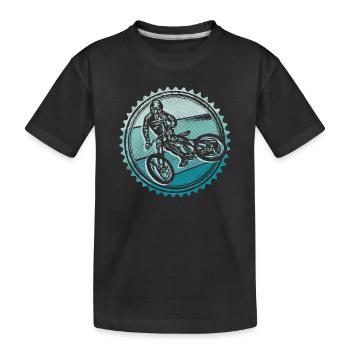 Mountainbike Fahrrad Design Mountain Bike - Kids' Premium Organic T-Shirt - black - Front