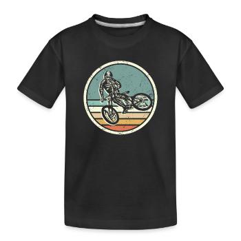 Mountain Bike Bicycle Rider Mountain Bike - Kids' Premium Organic T-Shirt - black - Front