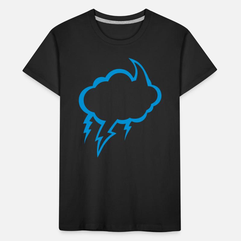 bubble cloud eclair dark cloudy lightning 2210 Kids' Premium Organic T-Shirt