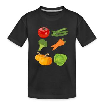 tomate tomates tomate légume vegetables7 - T-shirt bio Premium Enfant - noir - Devant