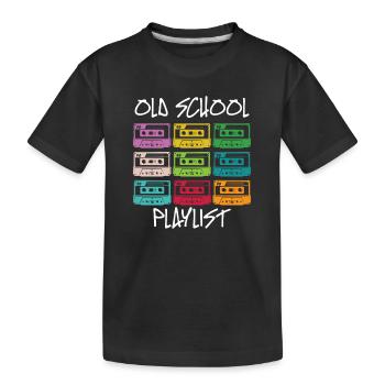 Kassette Diskette VHS Retro Kindheitserinnerung - Kinder Premium Bio T-Shirt - Schwarz - Vorne