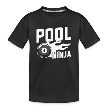 Billard Piscine Billard Billard Boule Billard Billard Cuisine 8Ball - T-shirt bio Premium Enfant - noir - Devant