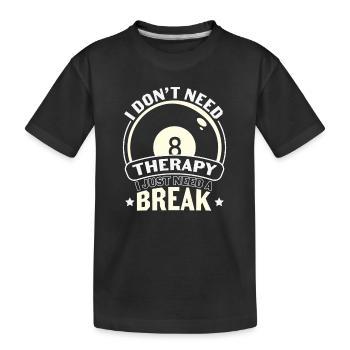 Billard Piscine Billard Billard Boule Billard Billard Cuisine 8Ball - T-shirt bio Premium Enfant - noir - Devant