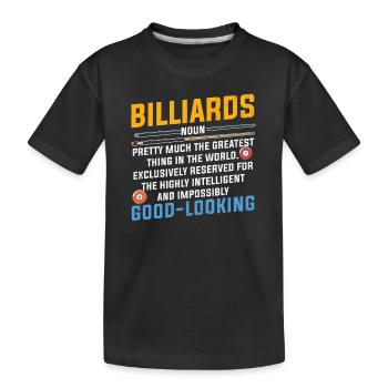 Billard Piscine Billard Billard Boule Billard Billard Cuisine 8Ball - T-shirt bio Premium Enfant - noir - Devant