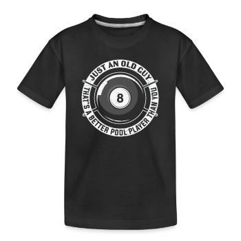 Billard Piscine Billard Billard Boule Billard Billard Cuisine 8Ball - T-shirt bio Premium Enfant - noir - Devant