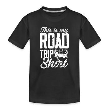 Road trip Aventure Voyage Camping Camping Camper - T-shirt bio Premium Enfant - noir - Devant