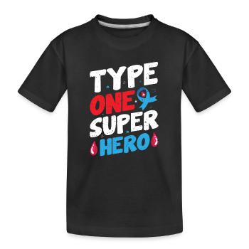 Insulin Junkie Diabetiker Diabetes Zucker Typ1 - Kinder Premium Bio T-Shirt - Schwarz - Vorne