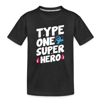 Insulin Junkie Diabetiker Diabetes Zucker Typ1 - Kinder Premium Bio T-Shirt - Schwarz - Vorne