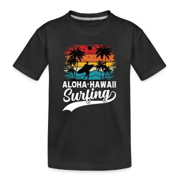 Malibu Surfing California Surfer Beach - T-shirt bio Premium Enfant - noir - Devant
