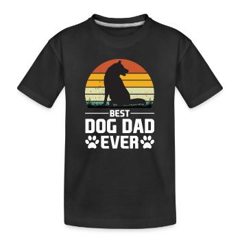 Chiens Animal de compagnie Propriétaire de chien Chien Ami Patte - T-shirt bio Premium Enfant - noir - Devant