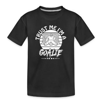 Gardien de but de hockey Hockey sur glace Gardien de but Club sportif - T-shirt bio Premium Enfant - noir - Devant