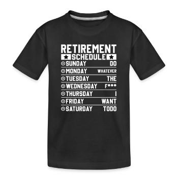 Rentner Abschied Kollege Ruhestand Rente Plan - Kinder Premium Bio T-Shirt - Schwarz - Vorne