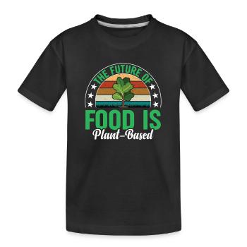 Aliments à base de plantes Légumes végétaliens Changement climatique sain - T-shirt bio Premium Enfant - noir - Devant